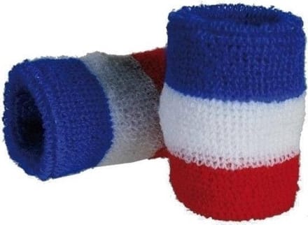 Pols zweetbandjes met Nederlandse vlag - 2 stuks