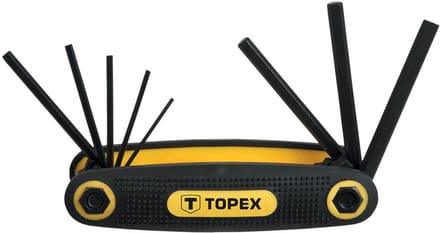 TOPEX - Inbussleutel Set - 1.5-6 mm - 8 Stuks - Antislip Handvat