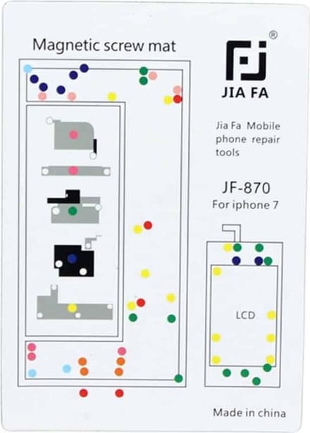 Let op type!! JIAFA Magnetic Screws Mat for iPhone 7