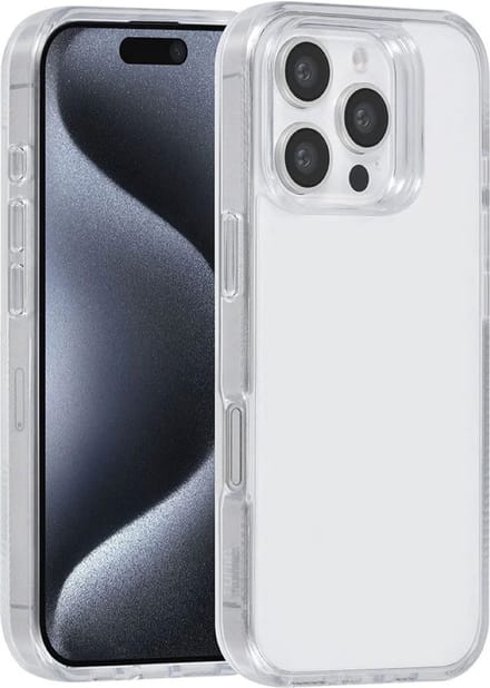 Multimedia & Accessoires TPU Back Cover Case Hoesje geschikt voor Apple iPhone 16 Pro – Wit Randen – TPU – Siliconen - Zachte Plastic – Soft Case