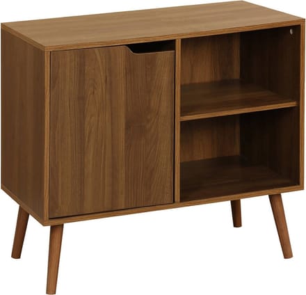 sweeek - Dressoir met 1 deur en plank houtdecor 80cm - nepal