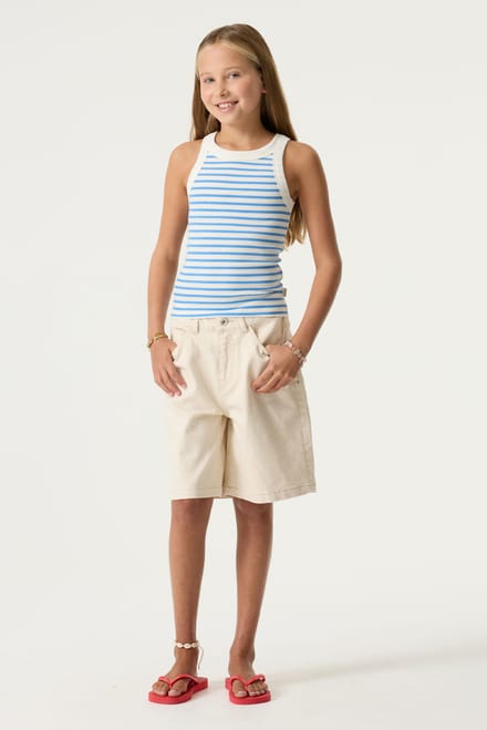 GARCIA Meisjes Effen Shorts Wit