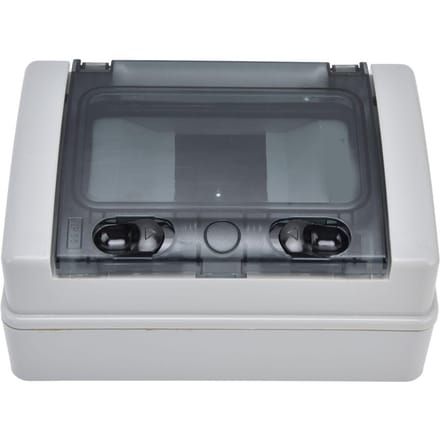 Boîte de distribution étanche IP66 4 voies Rail DIN Couvercle transparent Boîtier de protection de jonction