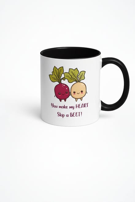 Mok 'You Make My HEART Skip a BEET!' - Grappige Bieten Pun Liefdes Mok
