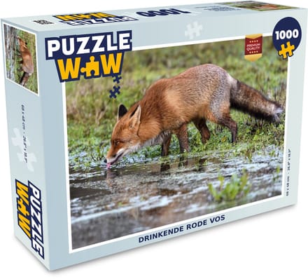 Puzzel Vos - Water - Vacht - Modder - Legpuzzel - Puzzel 1000 stukjes volwassenen