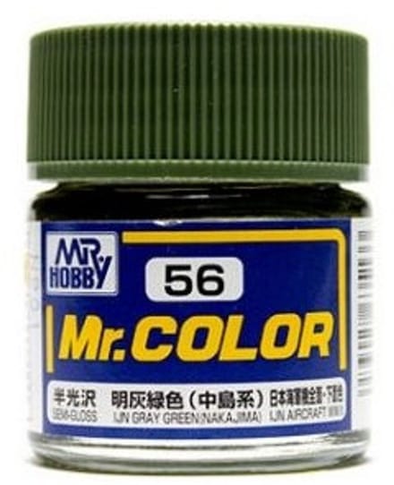 Gunze Mr. Hobby C-056 - Mr. Color 10 ml Ijn Gray Green Nakajima - Lacquer Modelbouwverf