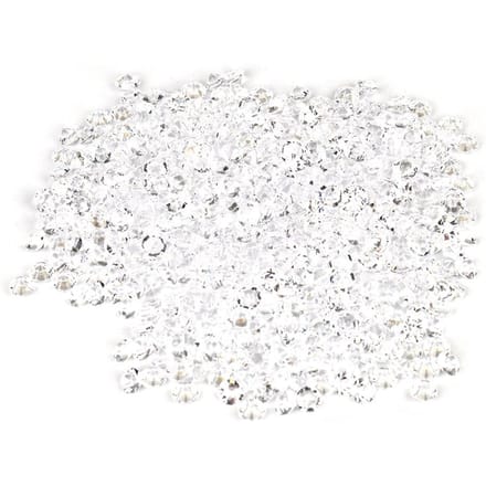 1000 stuks 6mm Transparante Bruiloft Confetti Feest Plastic Diamant Glanzende Edelstenen Decor (Wit) White white