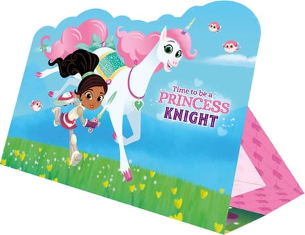 Nella The Princess Knight Uitnodigingen 14,8cm 8st