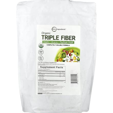Micro Ingredients, Organic Triple Fiber, 2 lb (907 g)