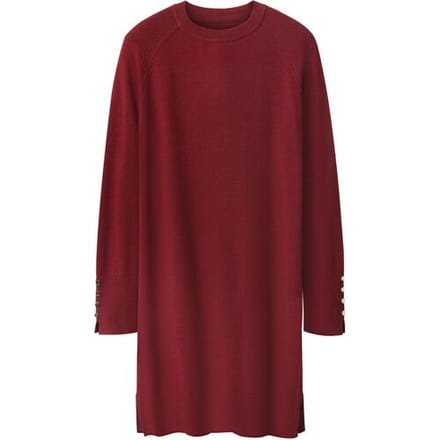 ESMARA Gebreide dames jurk (Rood, XS (32/34))