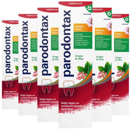 Parodontax - Tandpasta - Herbal Twist - Ginger & Mint - 75ml x 6