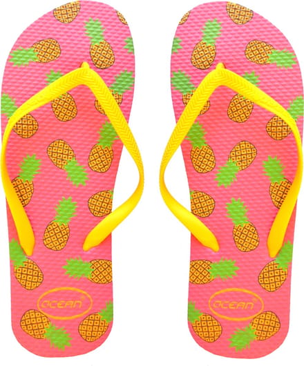Ananas slippers roze - maat 40