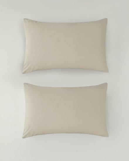English Home - Pure - 100% Katoen - 2 Kussenslopen - 50x70 cm - Beige