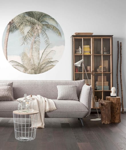 Fotobehang - Hush 125x125cm - Rond - Vliesbehang - Zelfklevend