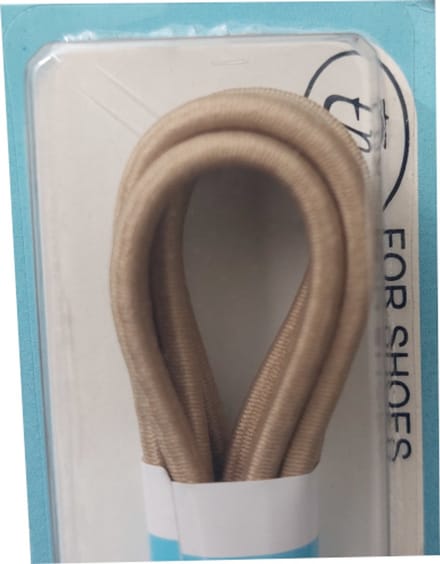 Cordial Elastische Veter - Beige - Rond - Lengte 75 cm - Dikte 2,5 mm - Schoenveter