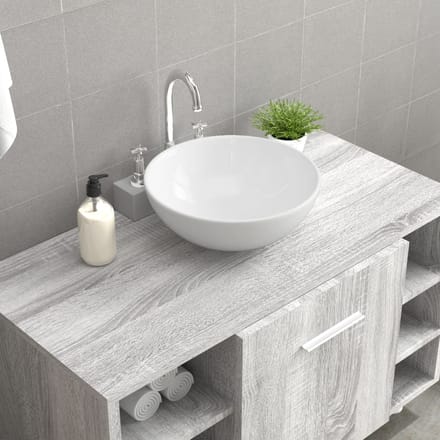 vidaXL - Wastafel - Wit - 28x28x10 - cm - Keramiek