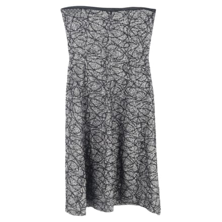Max Mara Tweed Mini-jurk in Grijs Virgin Wol
