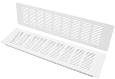 Aluminium Ventilatierooster Wit - Rechthoekig voor Kasten en Vloeren
