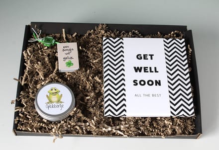 Brievenbus cadeau 'opkikkertje'- cadeau beterschap - get well soon - opkikker