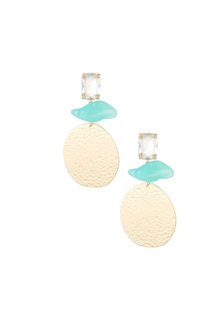 Yehwang Oorbellen Statement Strandvibe goud blauw