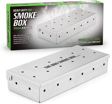 Allecto Wood Chip Rookbox - Barbecue Roker - Smokey Flavour - Zilver
