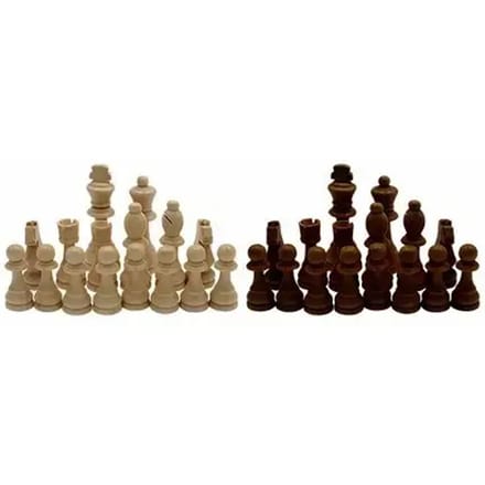 Games Records Schaakhout 9 Cm (wit+zwart)