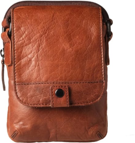 Pylos59 Brenton Kleine Schoudertas Leer - Cognac