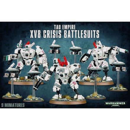 T'au Empire figuur Games Workshop Warhammer 40k XV8 Crisis Battlesuit Team (x9)