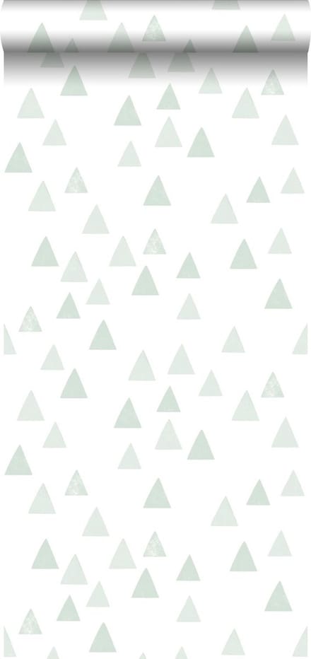 ESTAhome behang grafische driehoeken mintgroen - 53 cm x 10.05 m - 139055