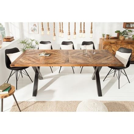 Mangohouten eettafel bruin 200 cm