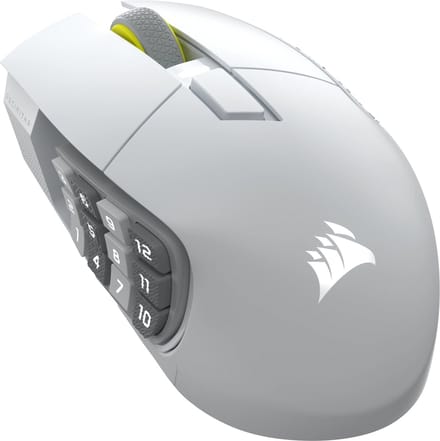 Corsair Scimitar Elite Wireless SE - Draadloze Gaming Muis - Rechtshandig - Bluetooth - Optisch - 33000 DPI - Wit