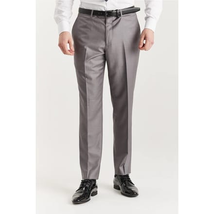 Heren grijze getailleerde broek, slim formeel