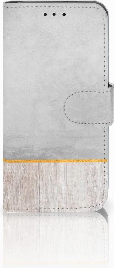 Samsung Galaxy S10e Book Style Case Wood Concrete
