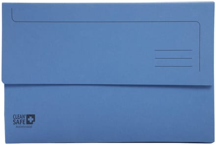 Pocketmap exacompta cleansafe a4 400gr blauw | 10 stuks