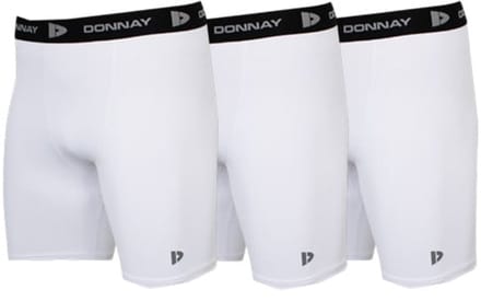 3-Pack Donnay - Compressie Short - Thermo/Sportshort (15cm) - Heren - White (001) - maat S