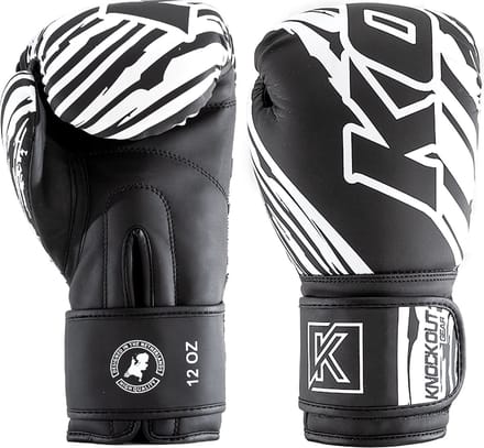 Knockout Gear Bokshandschoenen - Zwart/Wit - 10 oz
