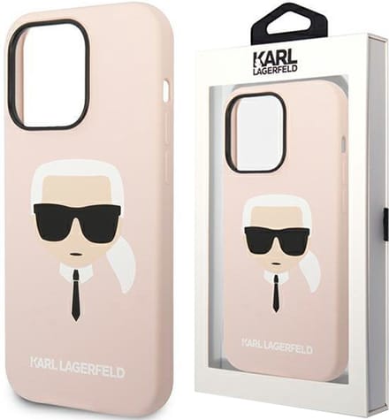 Karl Lagerfeld KLHMP14XSLKHLP iPhone 14 Pro Max 6.7 "hardcase light pink / light pink Silicone Karl`s Head Magsafe