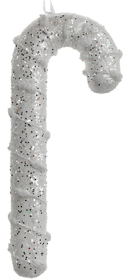 Clayre & Eef Kersthanger Zuurstok 7x2x17 cm Wit Kunststof