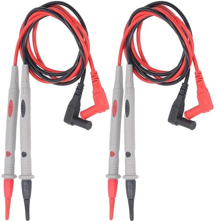 Multimeter Meetsnoeren - Testkabels - Circuit Detectie - Vergulde Pinnen - 2 Sets - Zwart