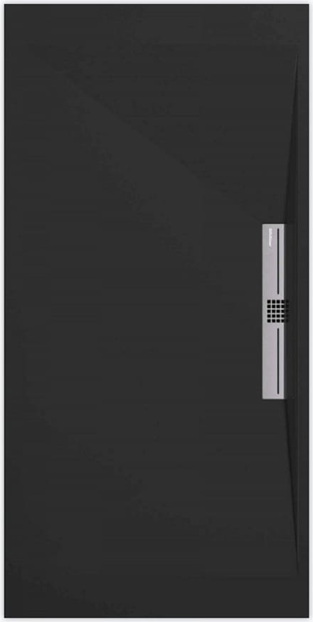 Sanifun douchebak Stone Side Black Smooth 1000 x 900 S