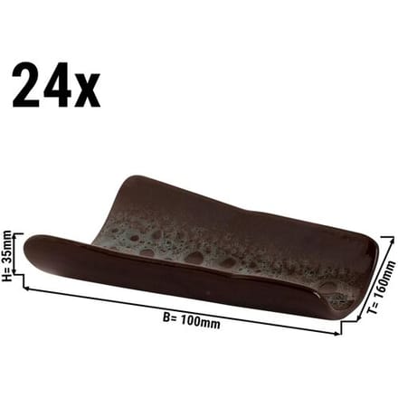 GGM Gastro (24 Stück) TURKEY - Schale - 155x100mm - Braun / blau