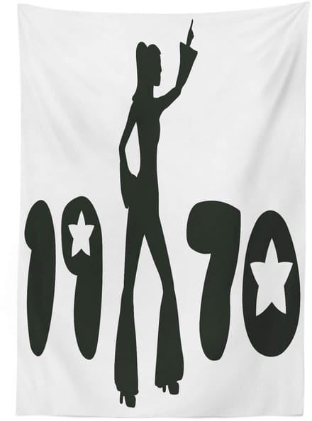 ABAKUHAUS Tafelkleed Zwart-wit – 140x170 cm, satijn, wasbaar