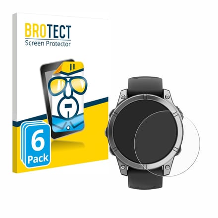 BROTECT - Screenprotector voor Garmin Fenix E - Folie Beschermfolie transparant 6 Stuks
