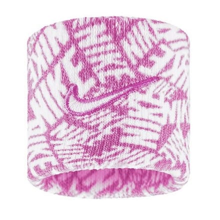 Nike Klassieke Swoosh Dri-FIT Polsband (Roze/Wit)
