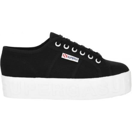 Superga Dames 2790 Logo Sneakers (Zwart)