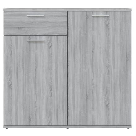 vidaXL - Dressoir - 80x36x75 - cm - bewerkt - hout - grijs - sonoma - eikenkleurig