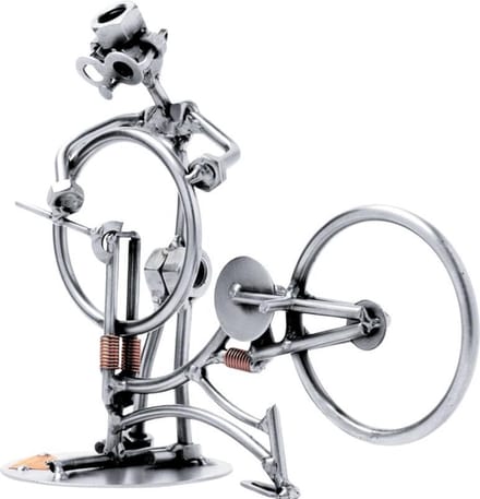 Hinz & Kunst smeedwerkfiguur "fietsenmaker"