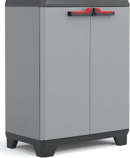 Keter Stilo Lage Kast - 1 Plank - 68x39x90cm - Donkergrijs/Zwart