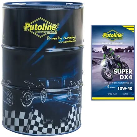 Motorfietsolie 4t halfsynthetisch in vat Putoline 10W-40 Super DX4