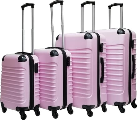 Kofferset Quadrant Travelerz 4-delig ABS - Soft pink